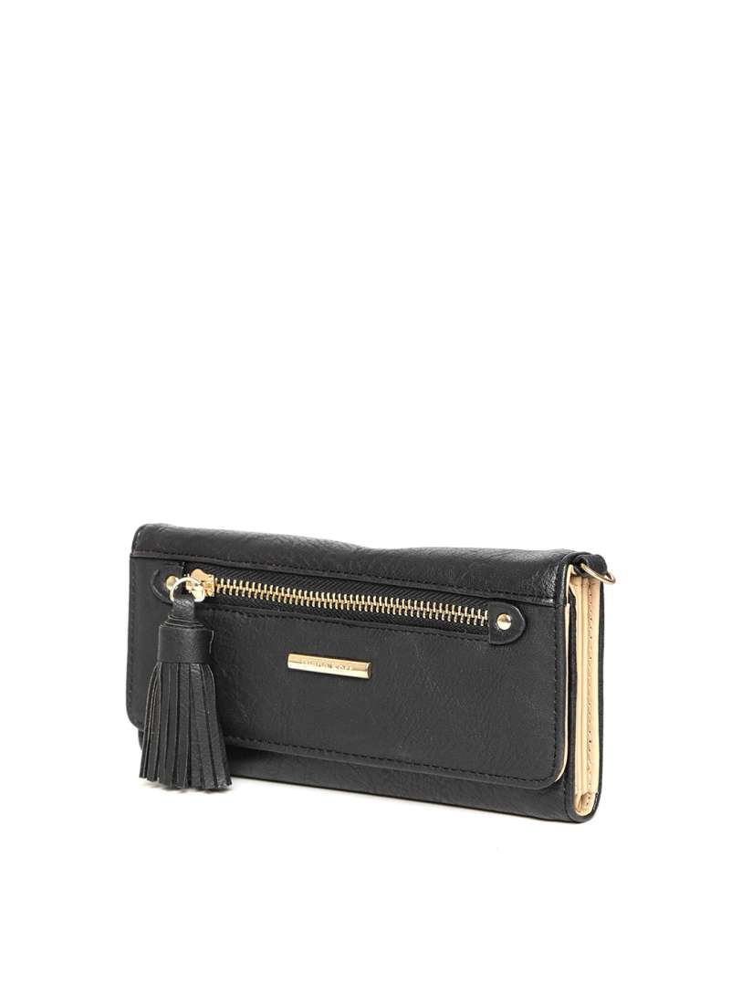 Buy Diana Korr Women Black Solid Three Fold Wallet Wallets for Women 5356771 Myntra