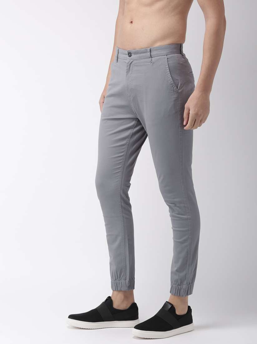 Grey colour joggers best sale