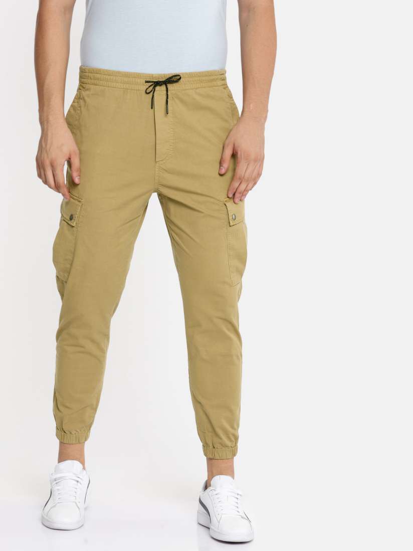Buy AMERICAN EAGLE OUTFITTERS Men Khaki Regular Fit Solid Joggers Trousers for Men 5389137 Myntra