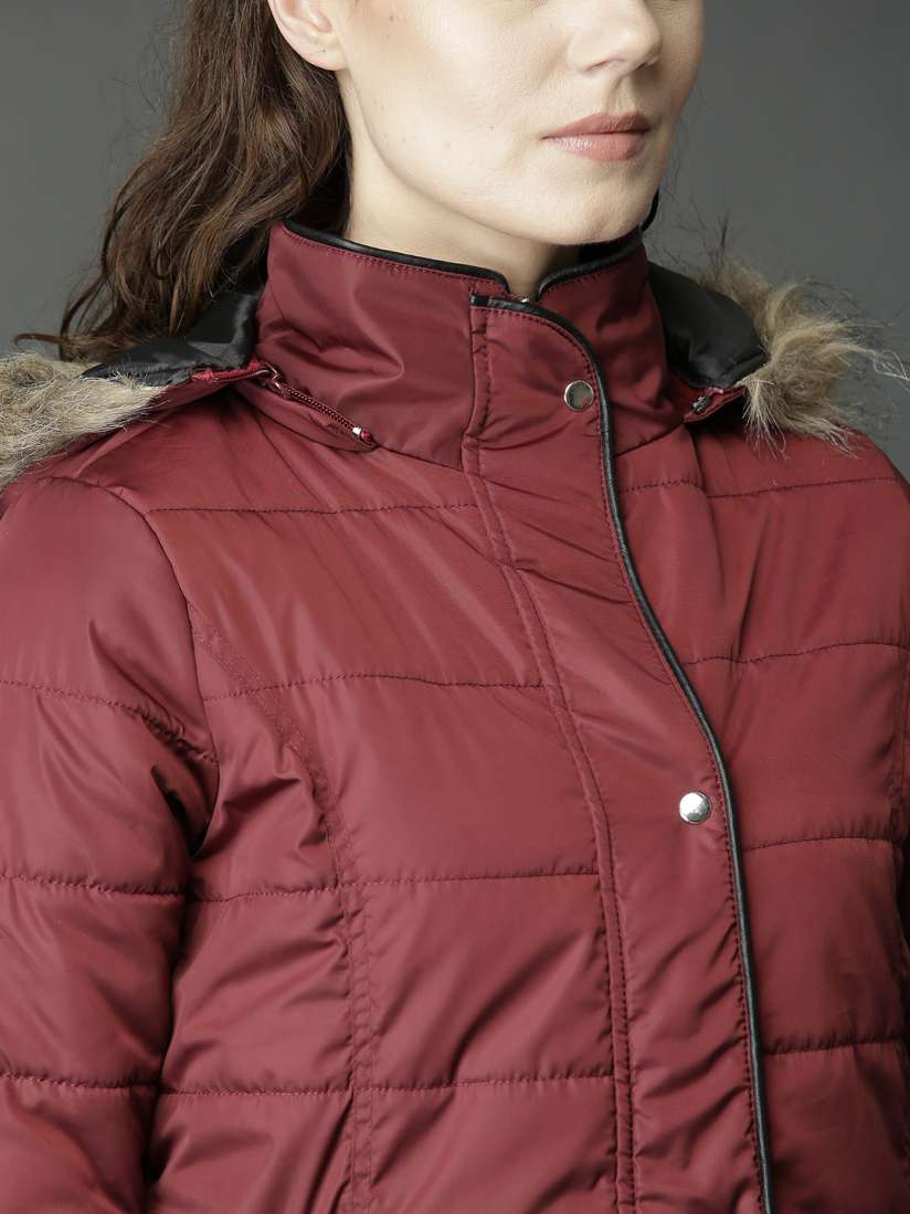 Burgundy parka womens online