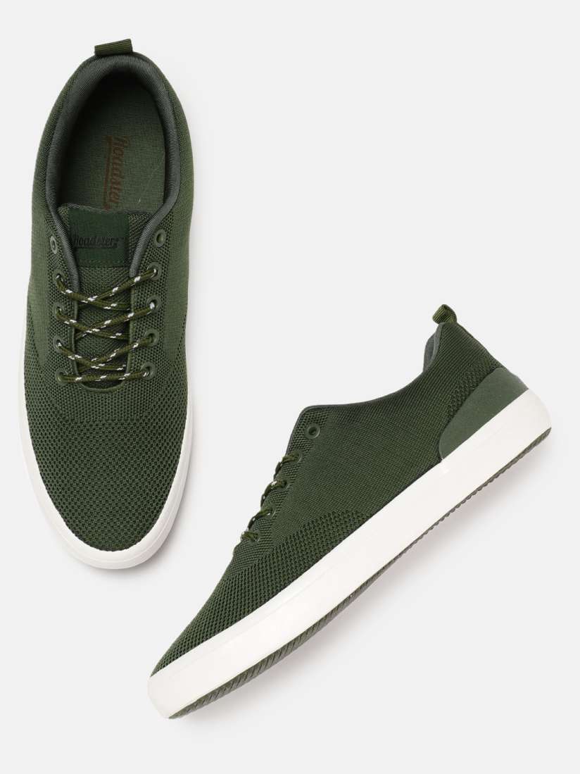 Roadster men olive green sneakers 2025