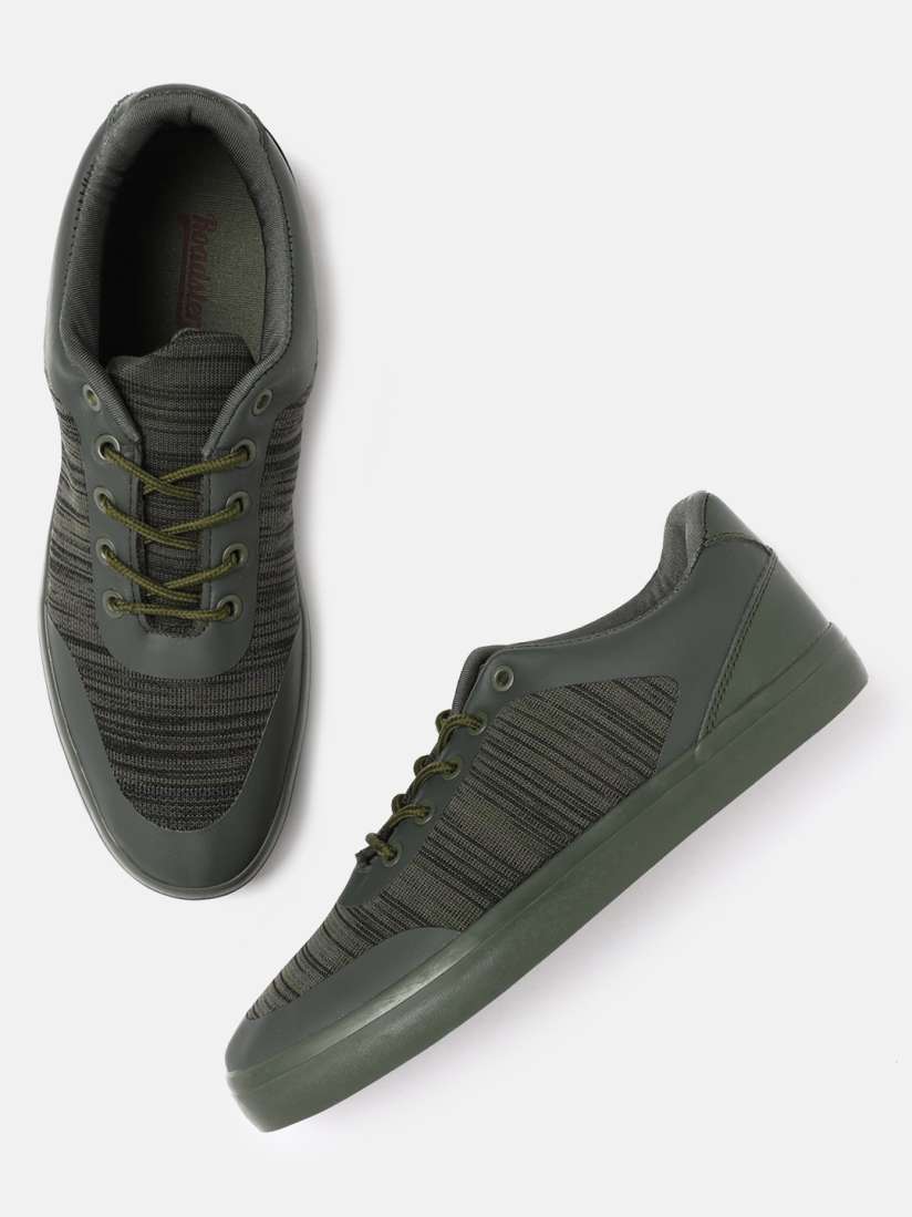 Roadster men olive green sneakers hot sale