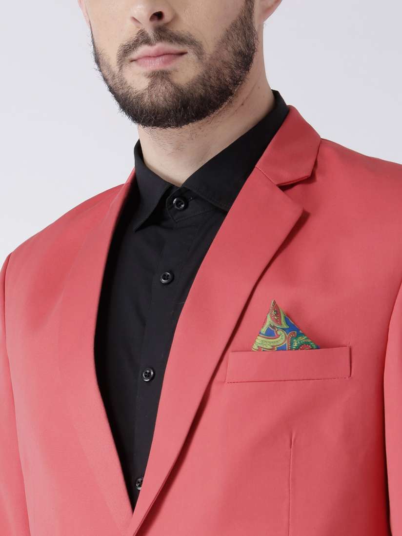 Buy Hangup Men Coral Solid Slim Fit Blazer Blazers for Men 5524679 Myntra