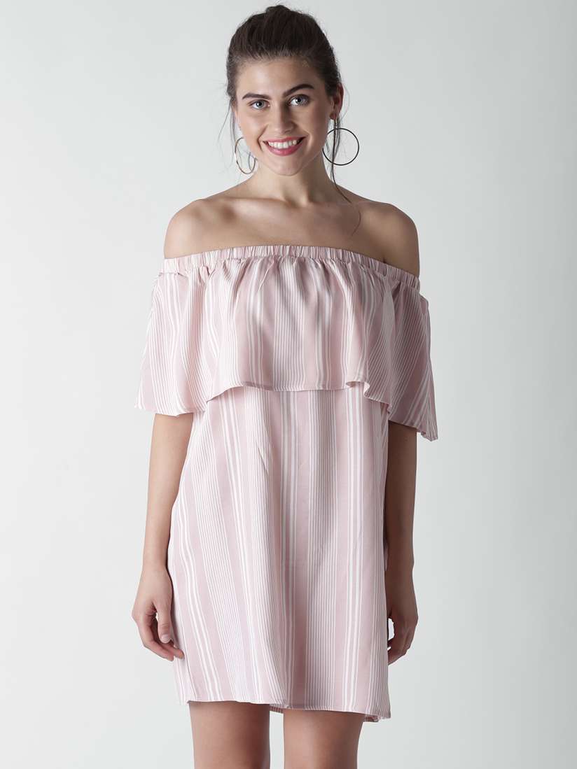 Pink and white striped dress forever 21 cheap