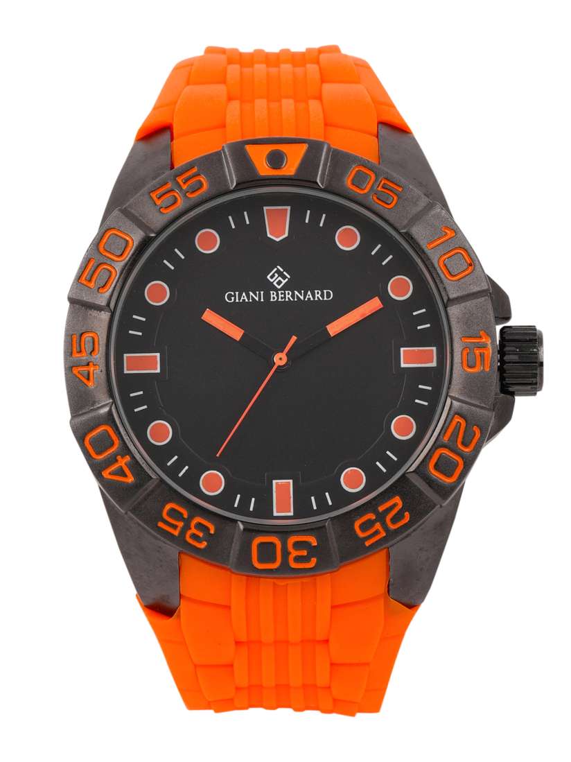 Buy Giani Bernard Men Black Orange Analogue Watch Watches for Men 5525618 Myntra