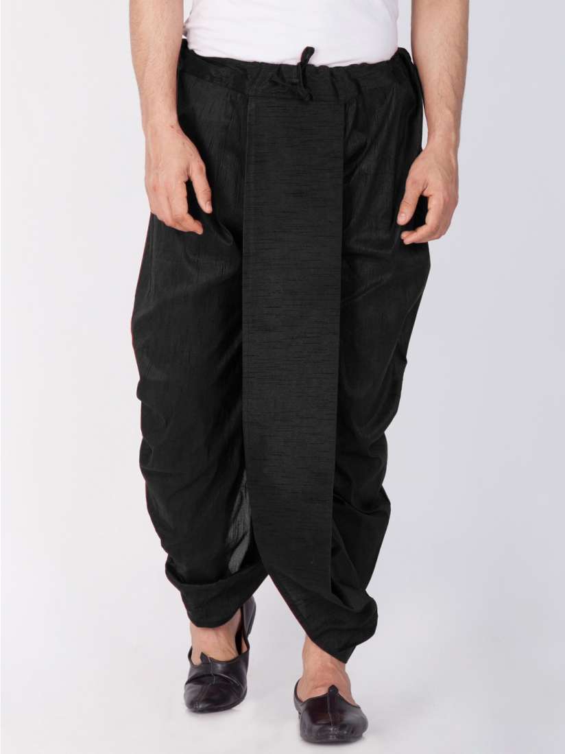 Buy VASTRAMAY Men Black Solid Dhoti Pants Dhotis for Men 5559033 Myntra