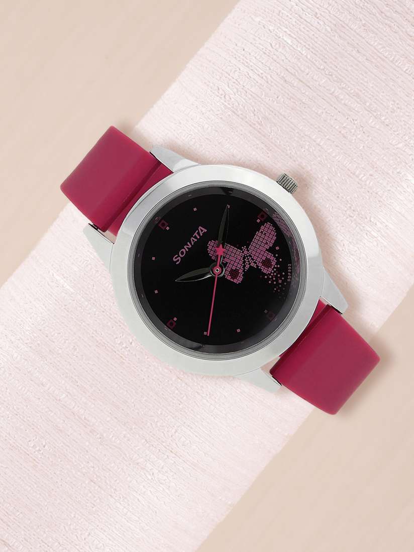 Buy Sonata Women Pink Black Analogue Watch NK87019SP01 Watches for Women 5570735 Myntra