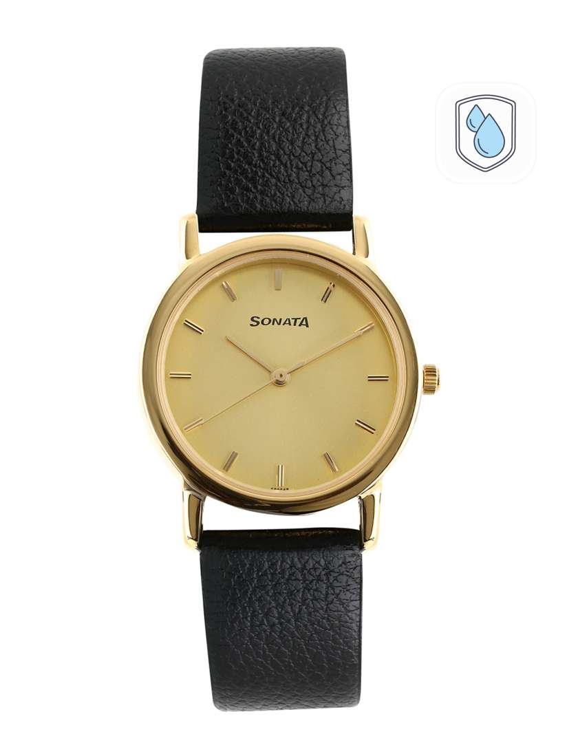 Buy Sonata Men Gold Toned Analogue Watch NJ7987YL01W Watches for Men 5570903 Myntra