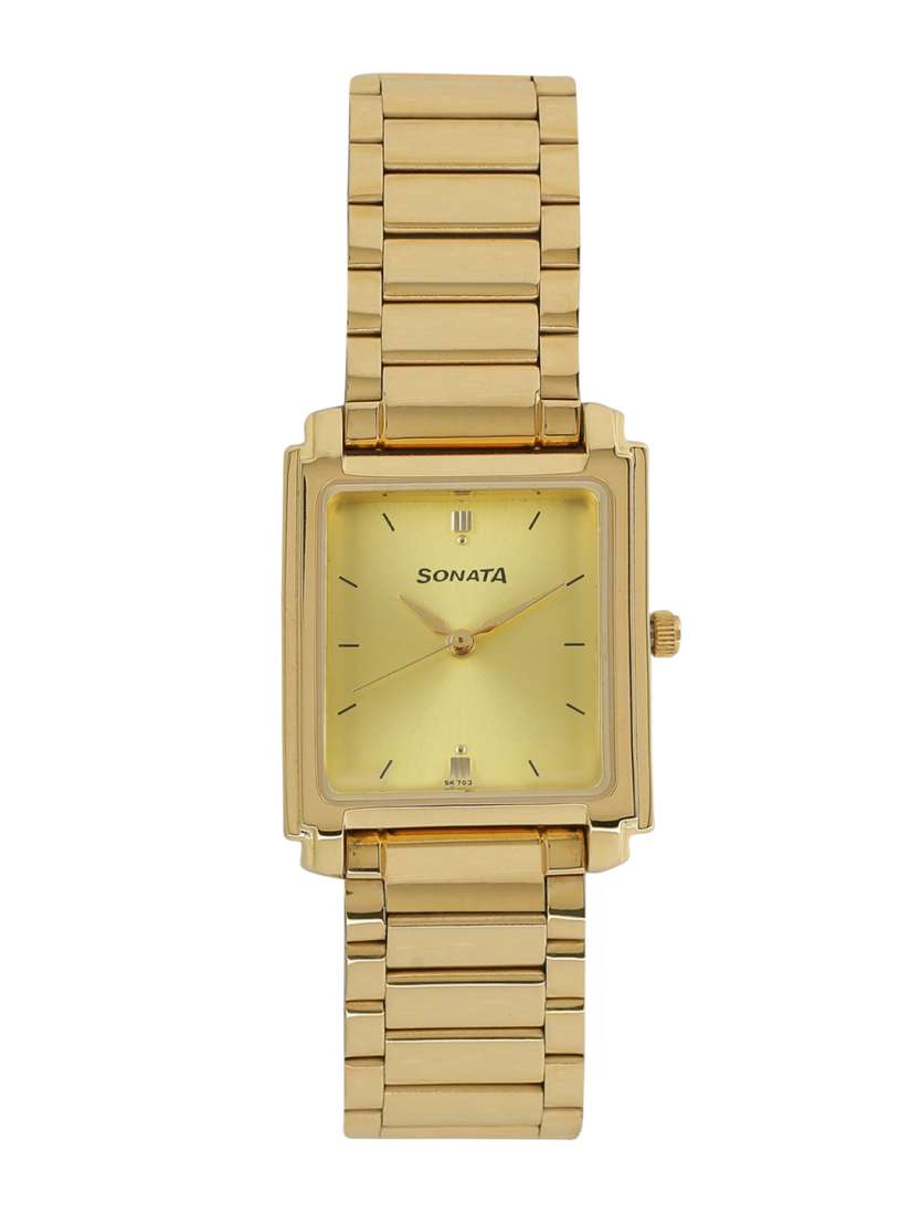 Buy Sonata Men Gold Toned Analogue Watch NK7053YM02 Watches for Men 5570928 Myntra