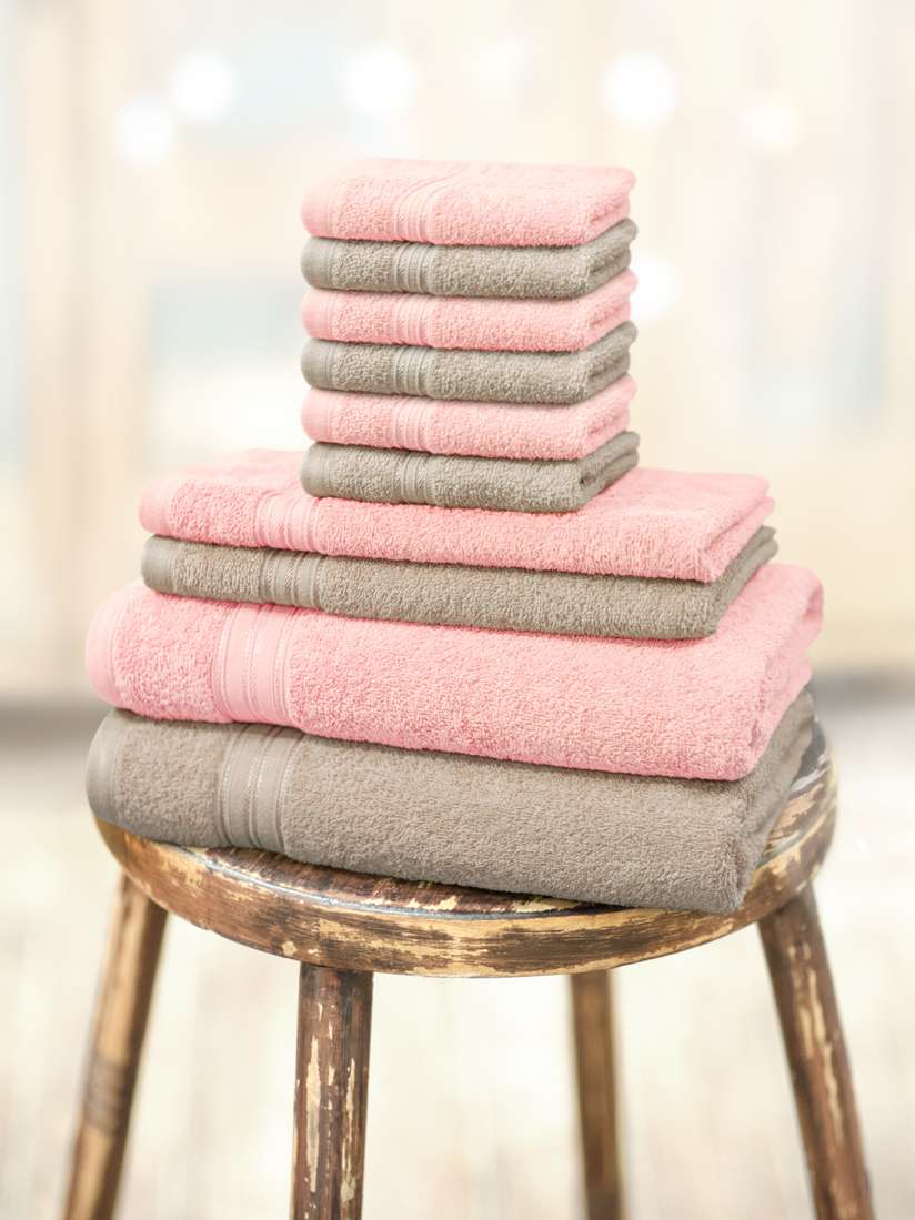 Buy Swiss Republic Pack of 10 Cotton 480 GSM Towel Set Towel Set for Unisex 5571154 Myntra