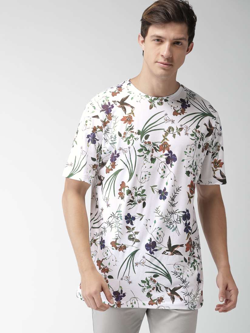 Buy FOREVER 21 Men White Printed V Neck T shirt Tshirts for Men 5642061 Myntra