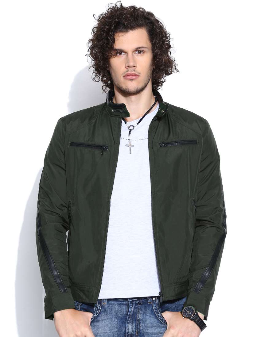 Buy United Colors of Benetton Olive Green Jacket Jackets for Men 565128 Myntra