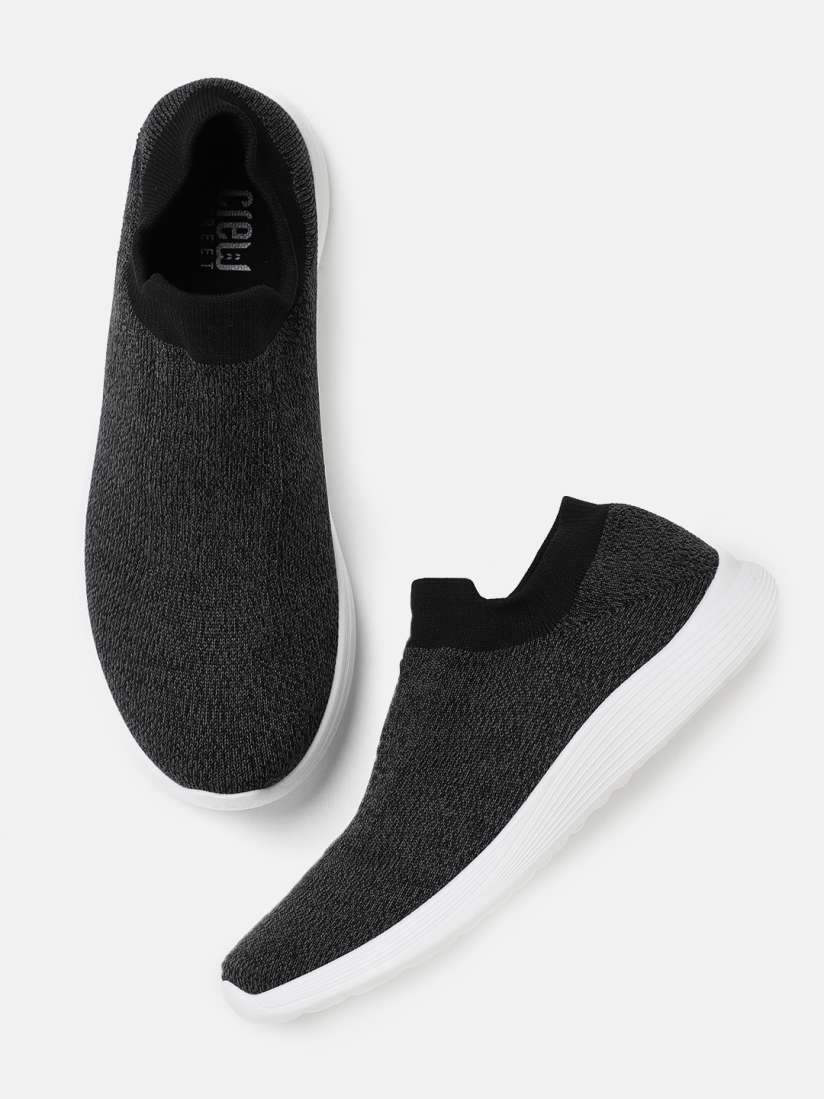 Buy Crew STREET Men Grey Black Slip On Sneakers Casual Shoes for Men 5793354 Myntra