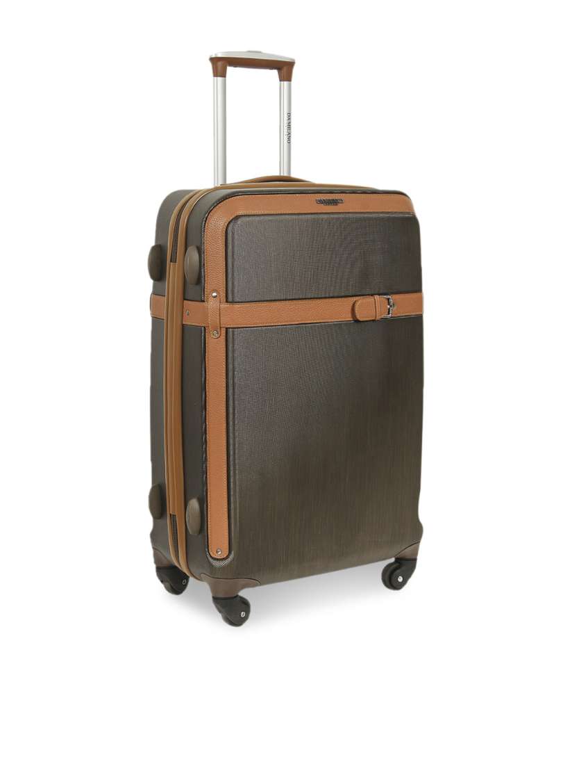 Buy Da Milano Black Genuine LeatherTrolley Bag Trolley Bag for Unisex 5798985 Myntra