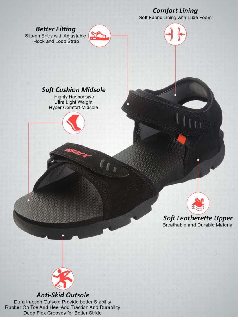 Buy Sparx Men Black Sports Sandals Sandals for Men 5800399 Myntra