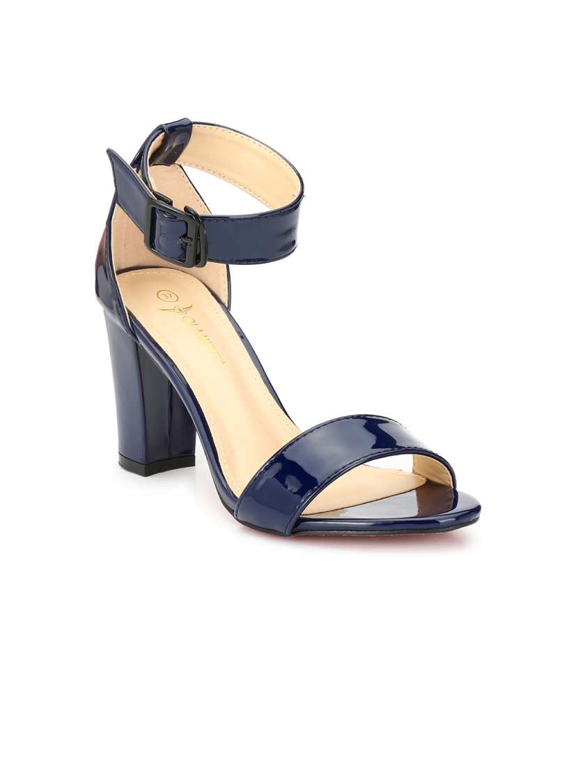 Buy OLMIITE WOMEN S BRONTE NAVY PATENT PU FORMAL BLOCK HEEL Heels for Women 5803249 Myntra