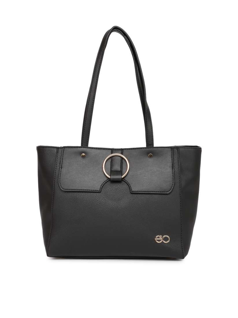 Buy E2O Black Solid Shoulder Bag Handbags for Women 5811161 Myntra