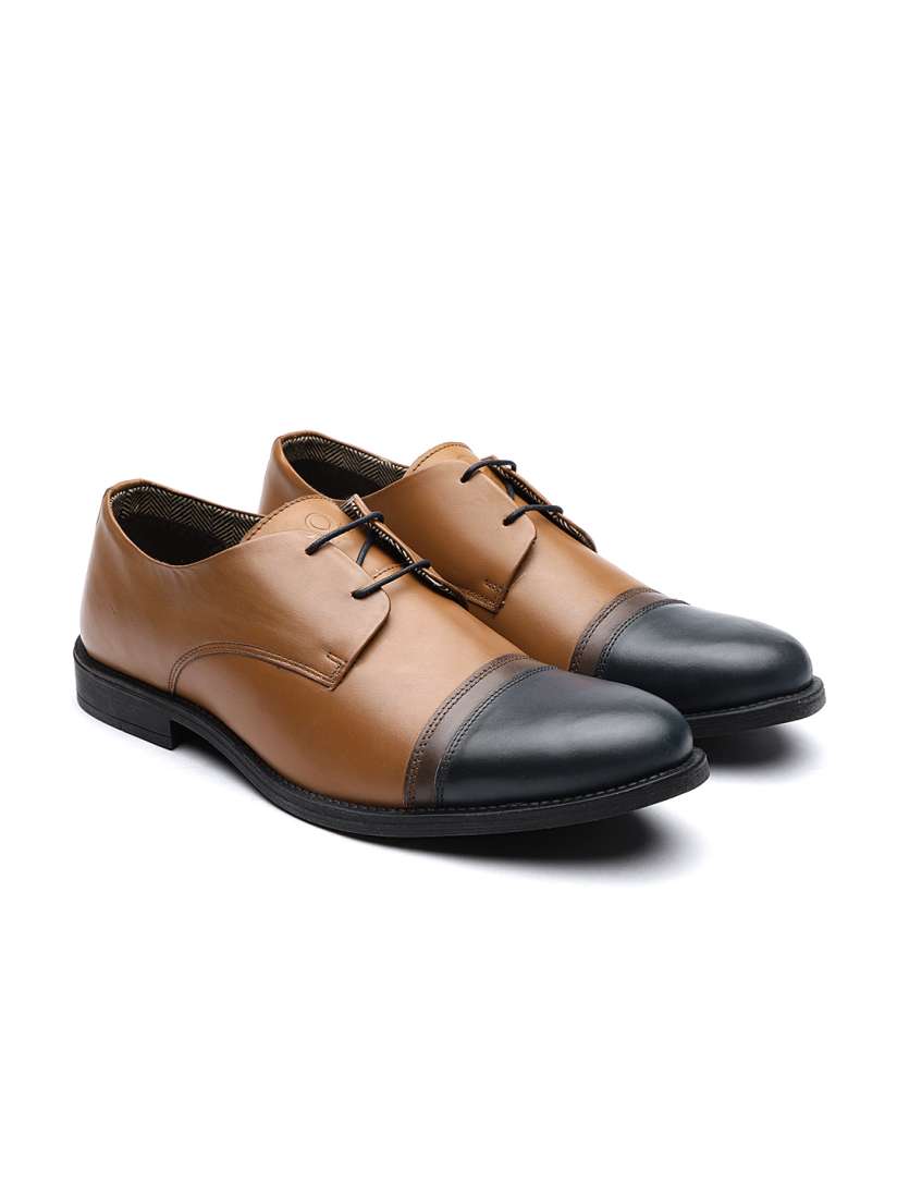 Buy United Colors of Benetton Men Brown Navy Colourblocked Leather Semiformal Shoes Formal Shoes for Men 5811271 Myntra