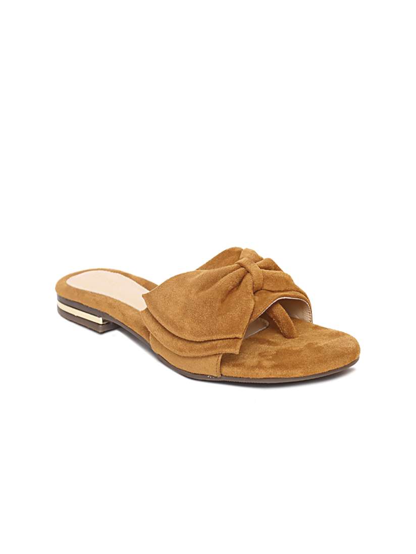 Buy Catwalk Women Tan Brown Solid Open Toe Flats Flats for Women 5814959 Myntra