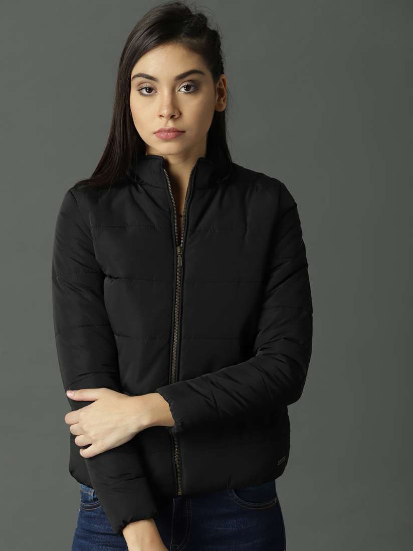 Buy Roadster Women Black Solid Parka Jacket Jackets for Women 5829010 Myntra