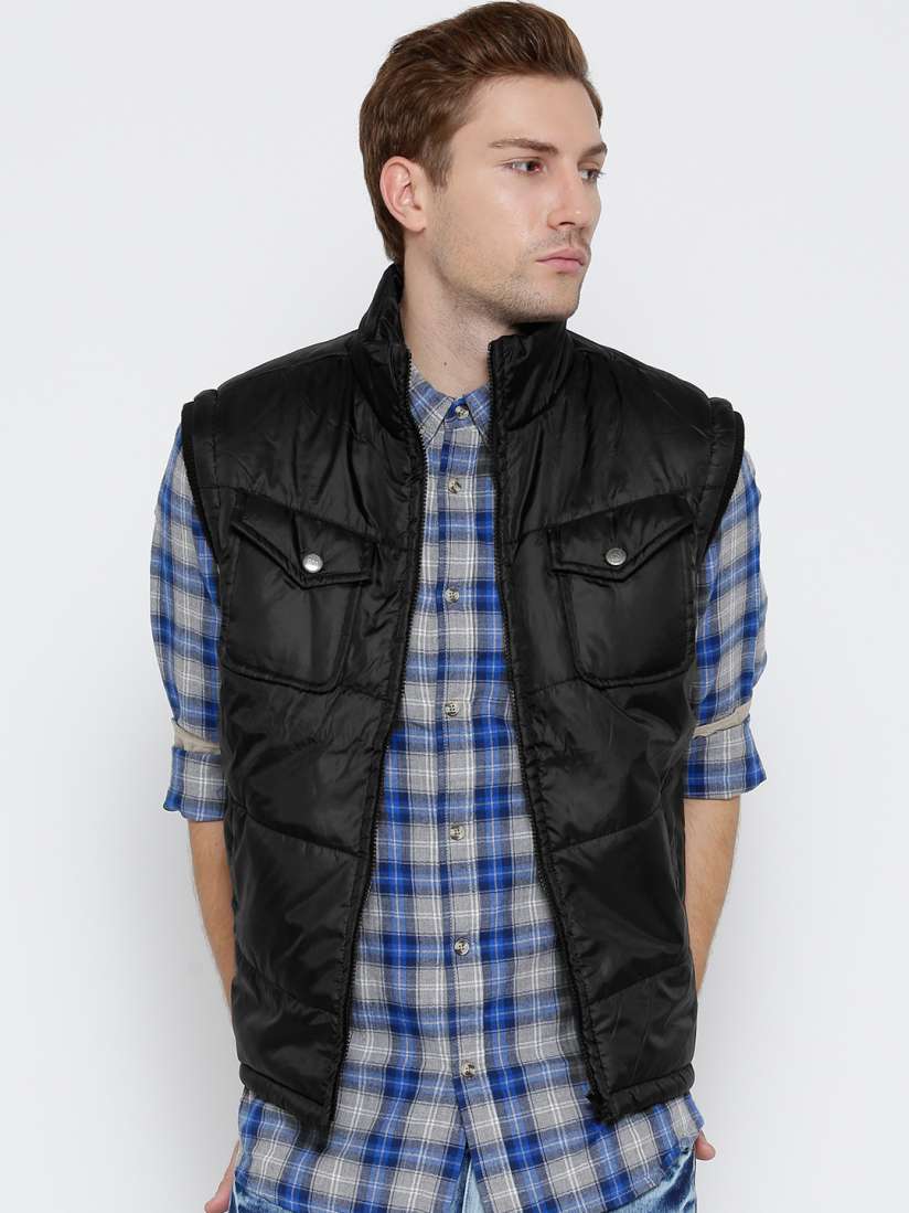 Flying machine black solid jacket outlet