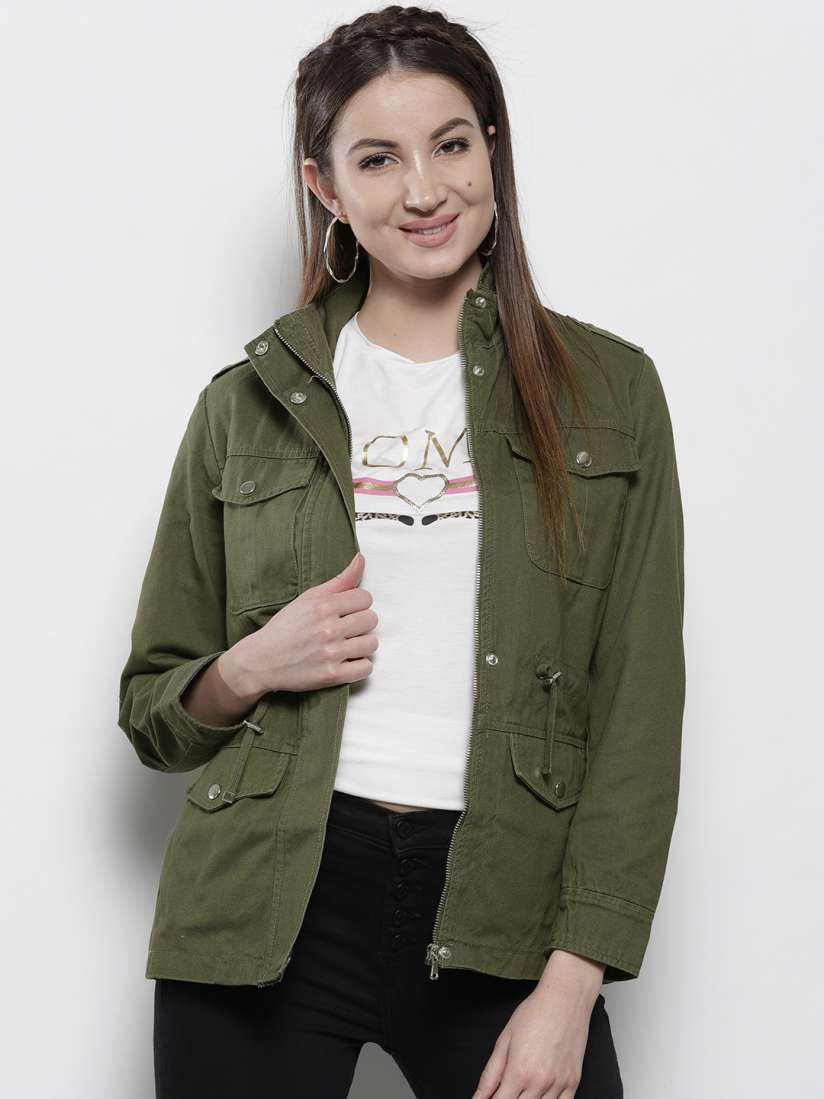 Buy DOROTHY PERKINS Women Petite Olive Green Solid Tailored Jacket Jackets for Women 5831260 Myntra