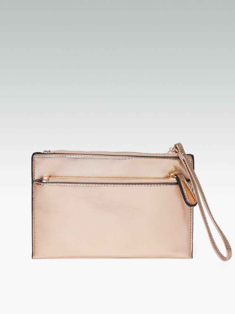Buy DOROTHY PERKINS Rose Gold Toned Solid Clutch Clutches for Women 5831287 Myntra