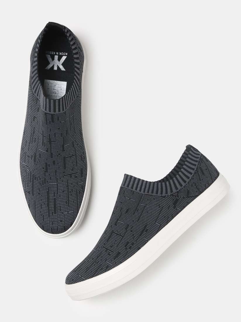 Buy Kook N Keech Men Black Slip On Sneakers Casual Shoes for Men 5841925 Myntra