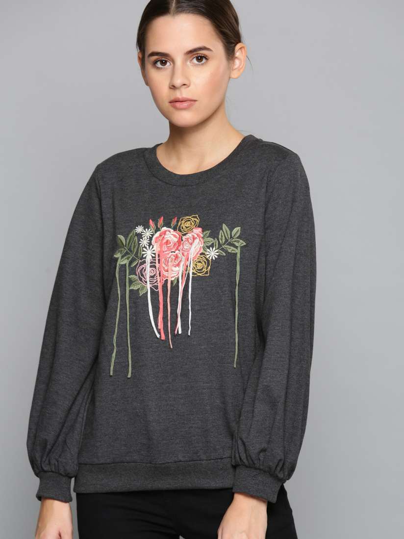 Embroidered sweatshirts for ladies shop