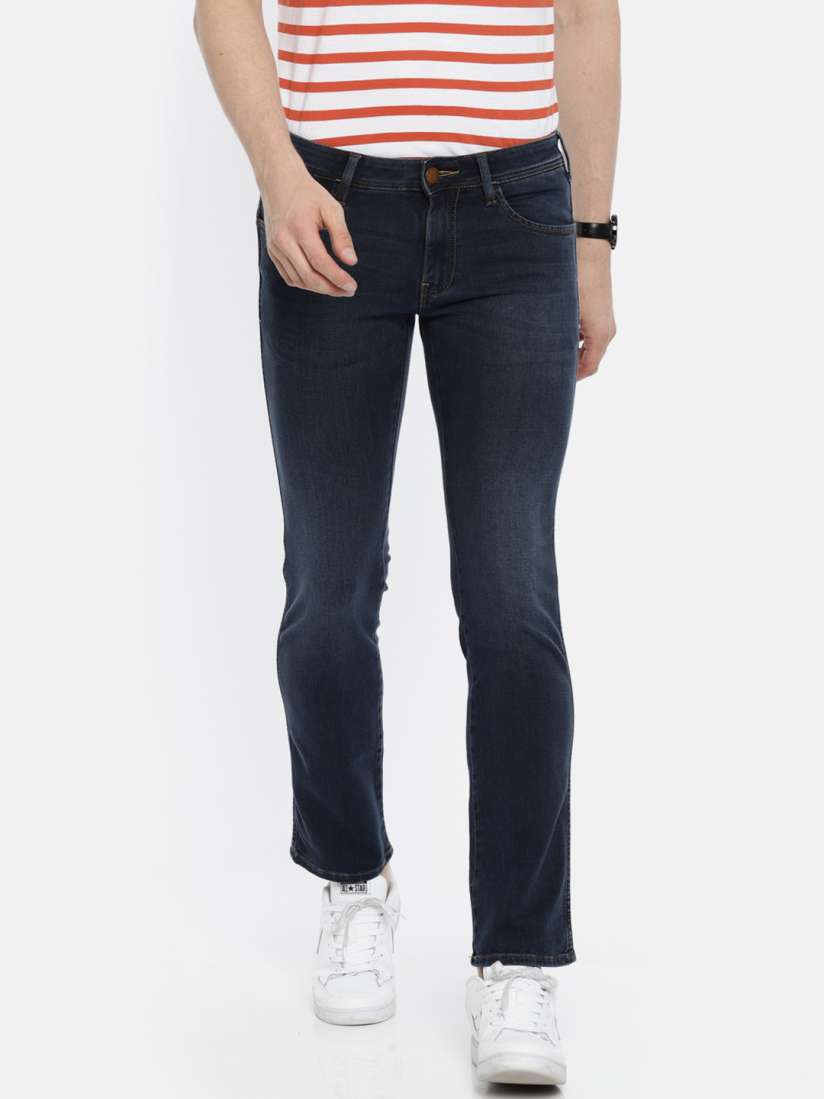 Buy Wrangler Men Blue Slim Fit Low Rise Skanders Fit Stretchable Jeans Jeans for Men 5866686 Myntra