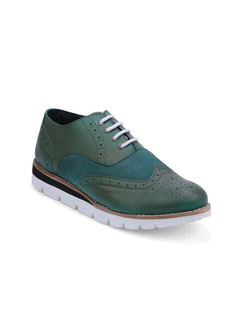 Buy The Alternate Men Green Suede Brogues Casual Shoes for Men 5873298 Myntra