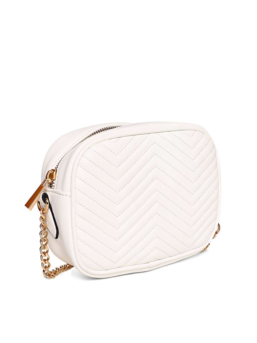 Buy FOREVER 21 White Quilted Sling Bag Handbags for Women 5928305 Myntra