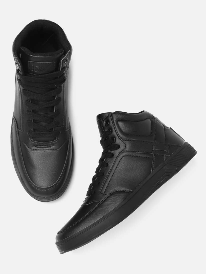 Buy HRX By Hrithik Roshan Men Black Mid Top Sneakers Casual Shoes for Men 5962741 Myntra