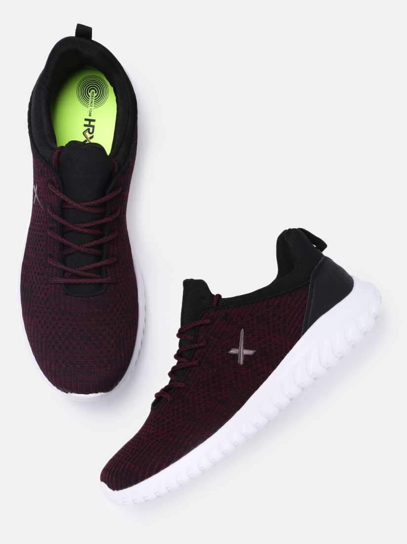 Maroon sports shoes clearance
