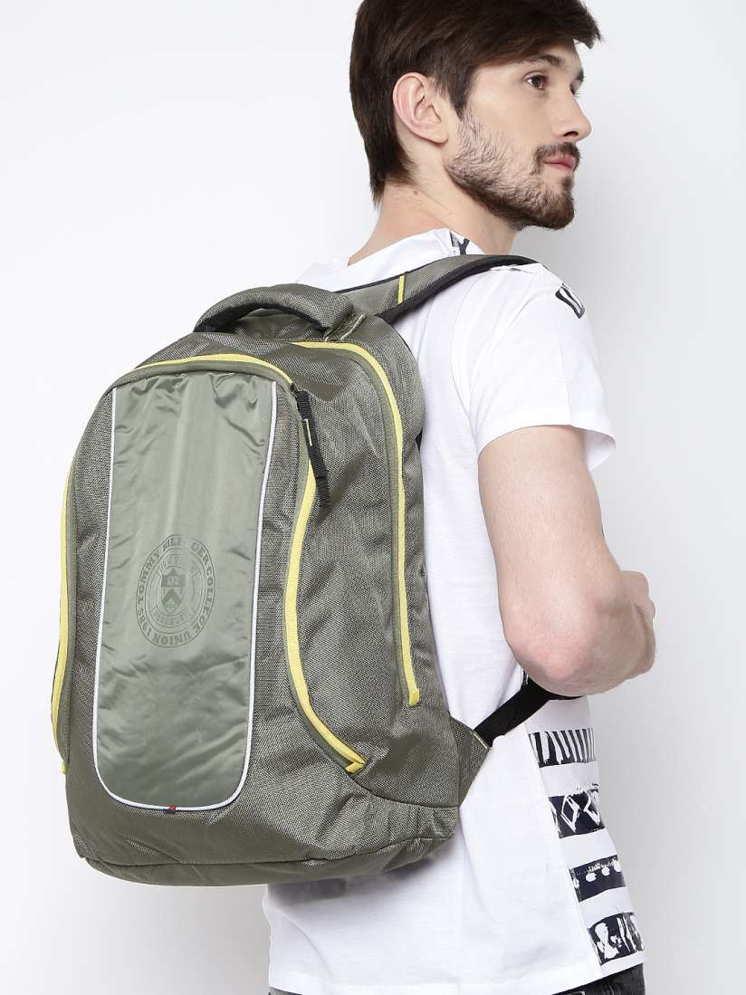 Tommy hilfiger olive green backpack 2025