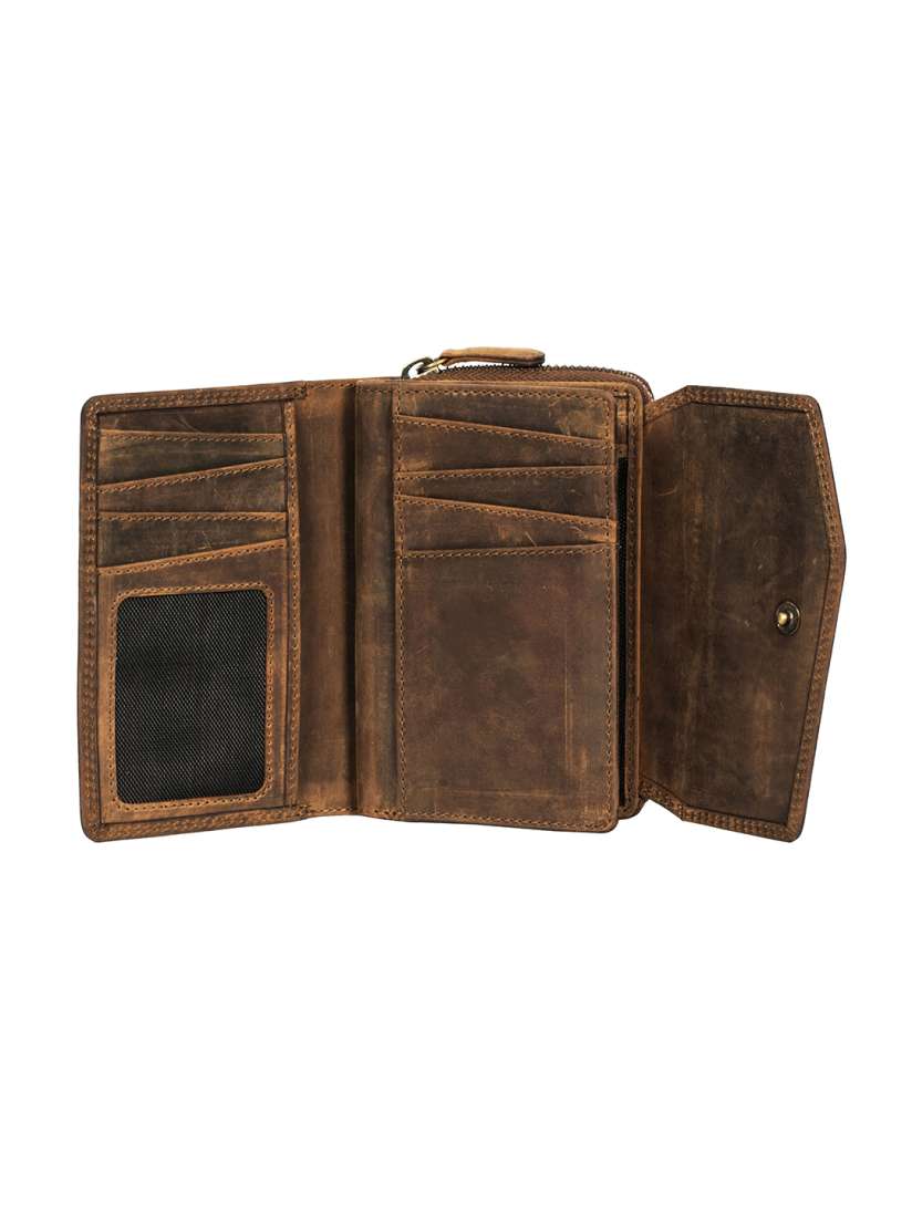 Buy CALFNERO Women Brown Solid Zip Around Wallet Wallets for Women 6008990 Myntra