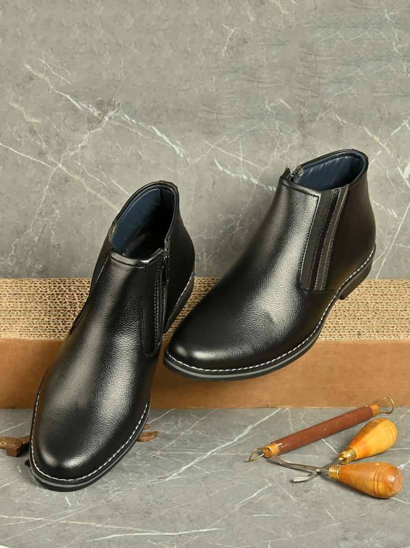 Mid rise black boots on sale