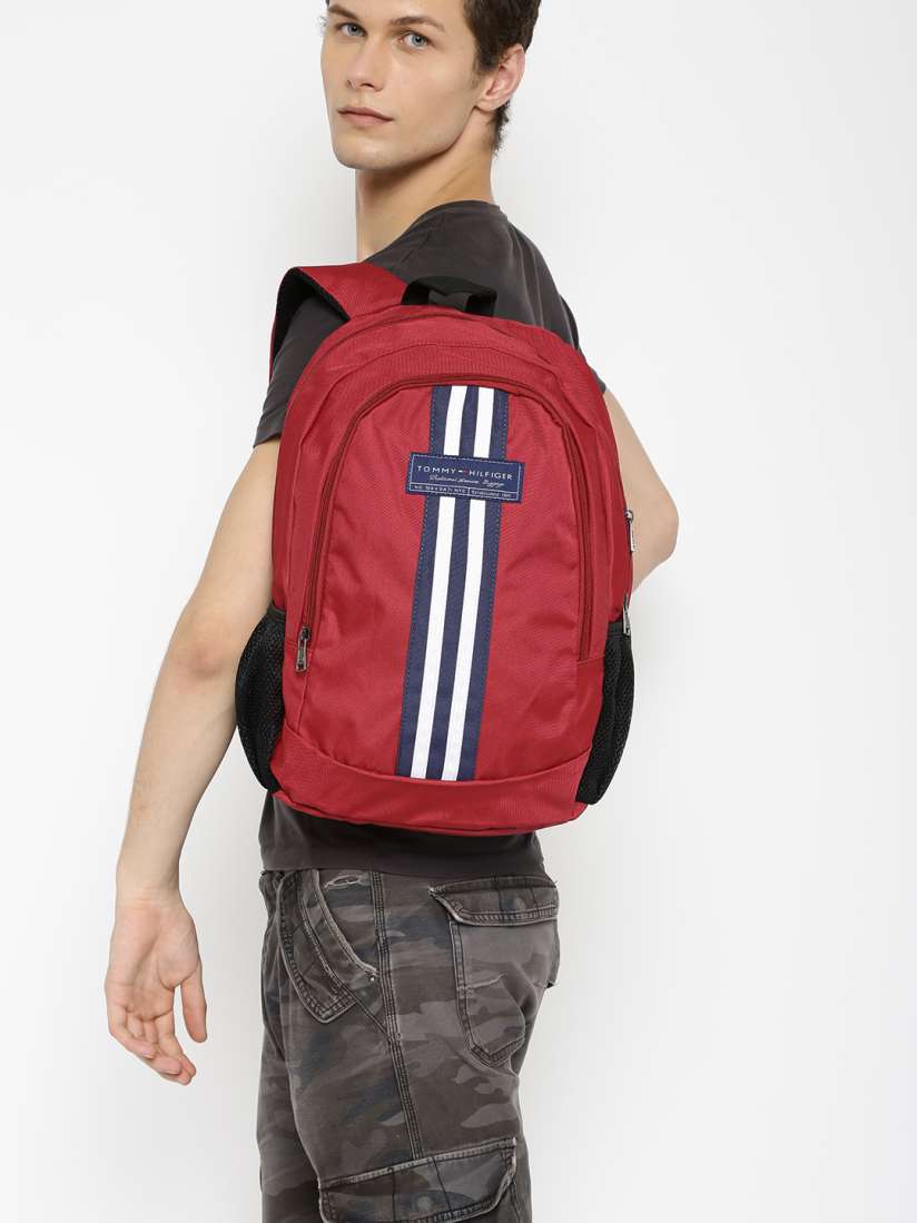 Buy Tommy Hilfiger Unisex Red Biker Club Stapleton Backpack Backpacks for Unisex 601760 Myntra
