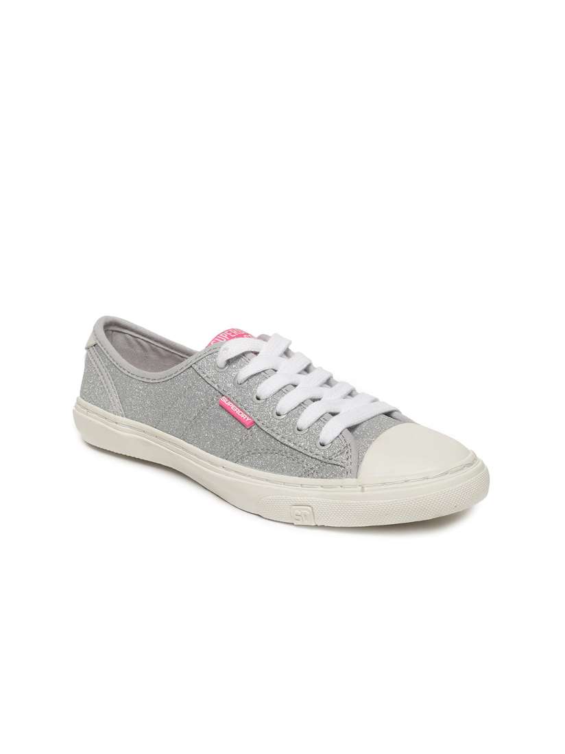 Buy Superdry Women Silver Toned Low Pro Glitter Sneakers Casual Shoes for Women 6057372 Myntra