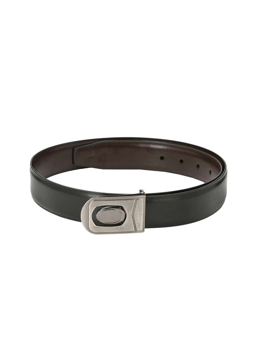 Buy Pacific Gold Men Black Brown Solid Reversible Belt Belts for Men 6167176 Myntra