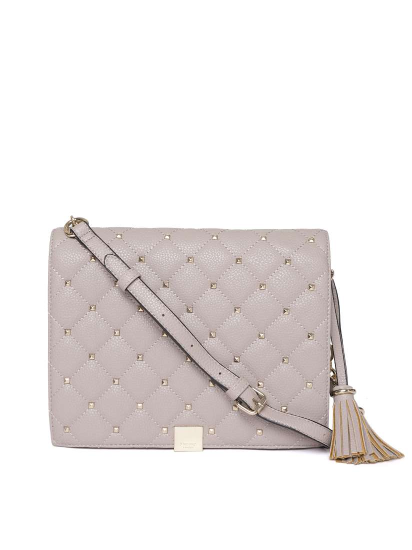 Buy Dune London Taupe Quilted Sling Bag With Studded Detail Handbags for Women 6172343 Myntra