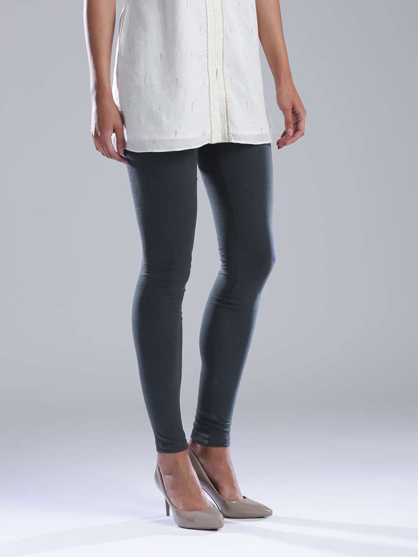 Buy W Women Blue Churidar Leggings Leggings for Women 620658 Myntra
