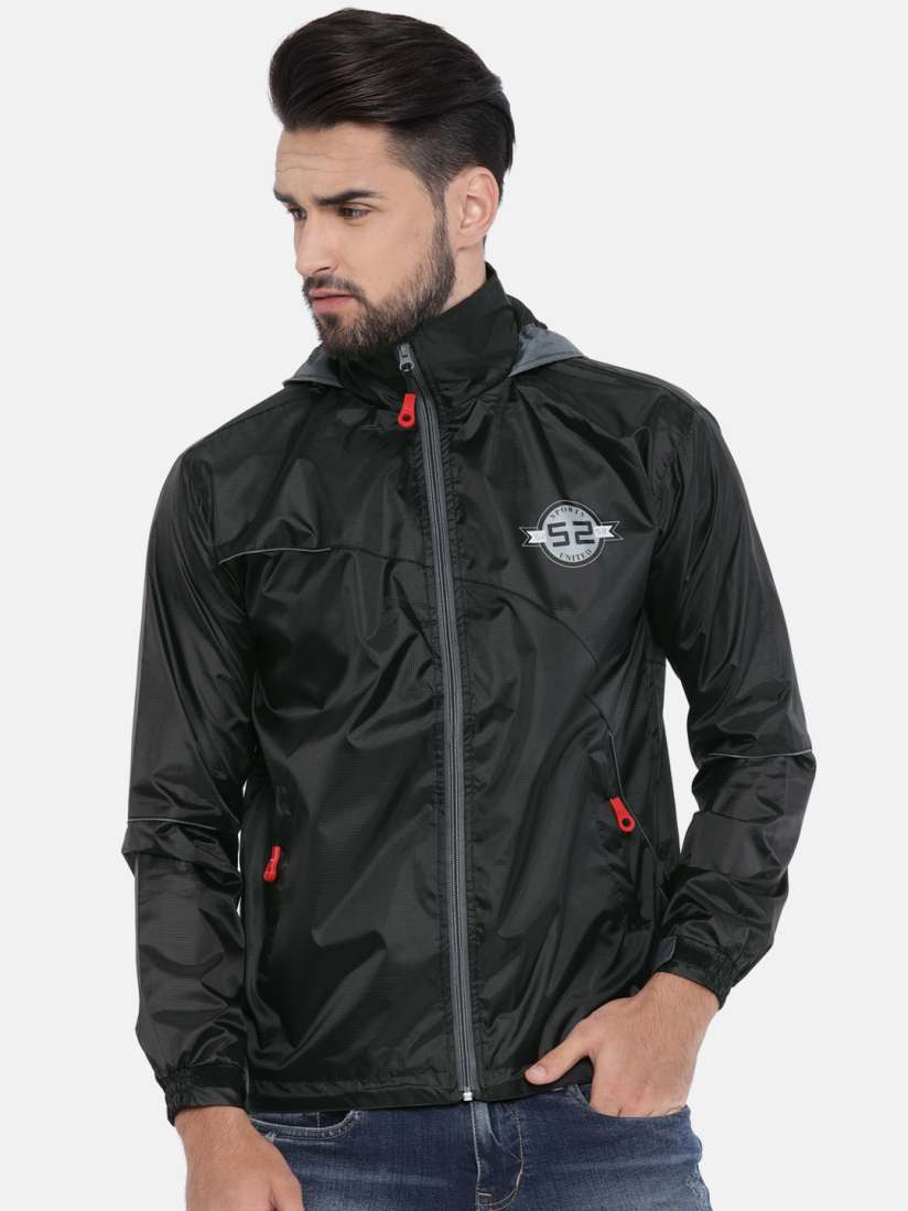 Buy Sports52 wear Black Hooded Rain Jacket Rain Jacket for Men 6405866 Myntra