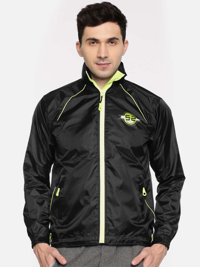 Buy Sports52 wear Black Green Hooded Rain Jacket Rain Jacket for Men 6406294 Myntra