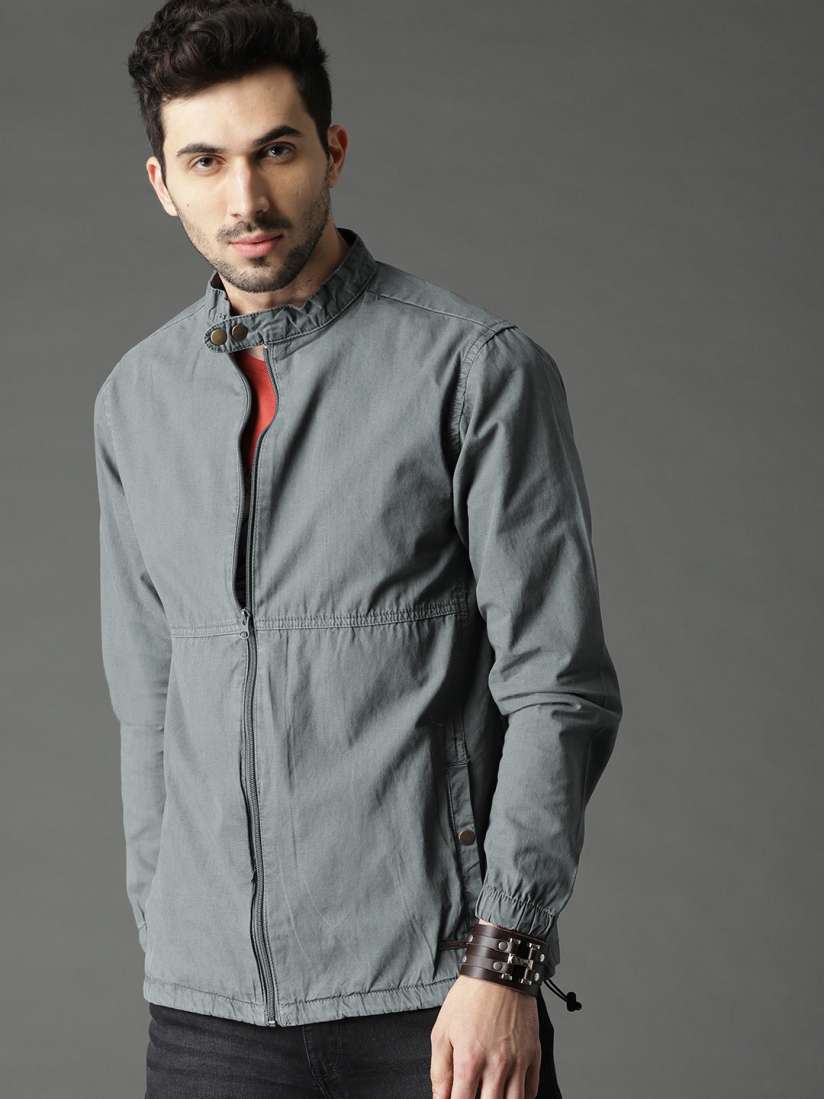Buy Roadster Men Grey Solid Tailored Jacket Jackets for Men 6411433 Myntra