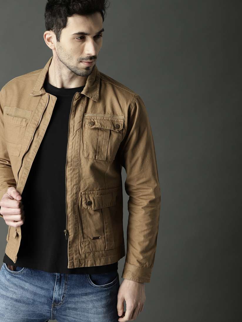 Buy Roadster Fast and Furious Men Khaki Solid Tailored Jacket Jackets for Men 6411441 Myntra