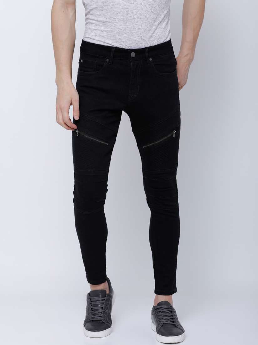 Buy LOCOMOTIVE Men Black Tapered Fit Mid Rise Clean Look Stretchable Jeans Jeans for Men 6491680 Myntra