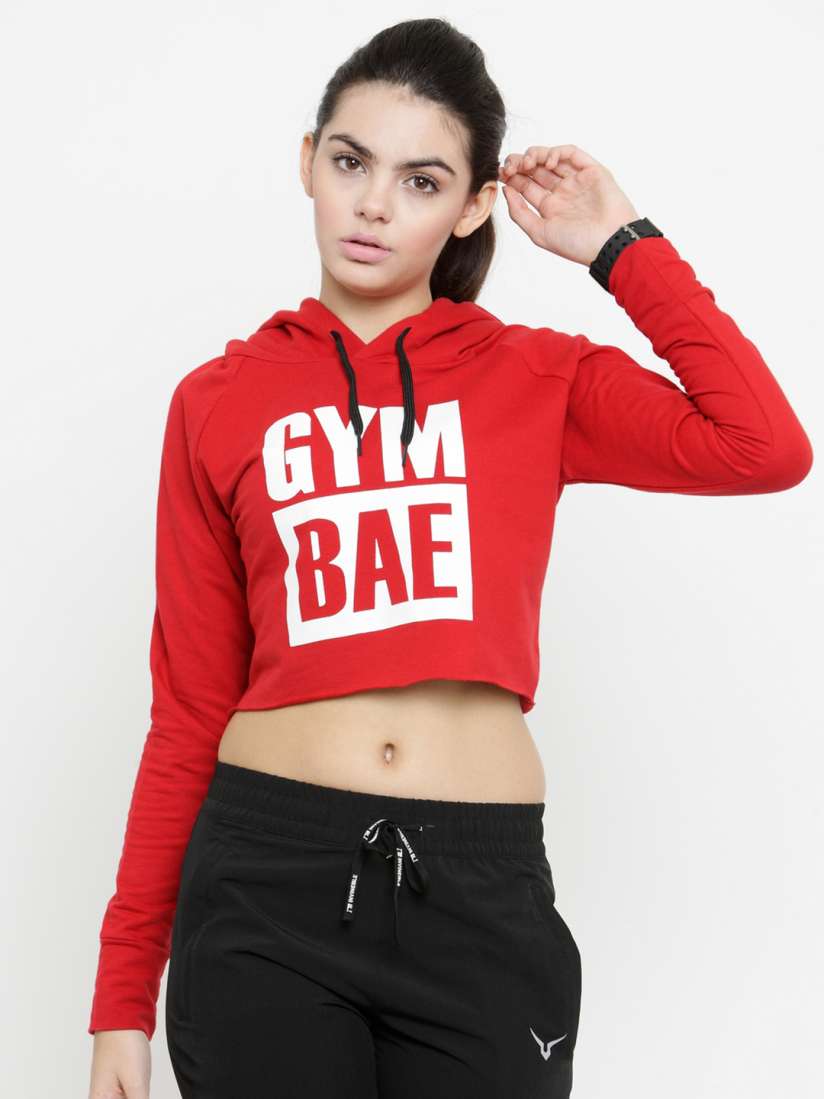 Crop hoodie myntra on sale