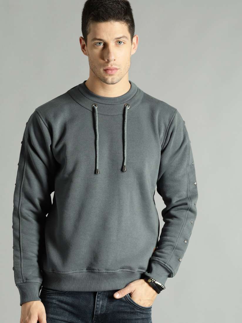 Roadster full sleeve solid men's sweatshirt cheap