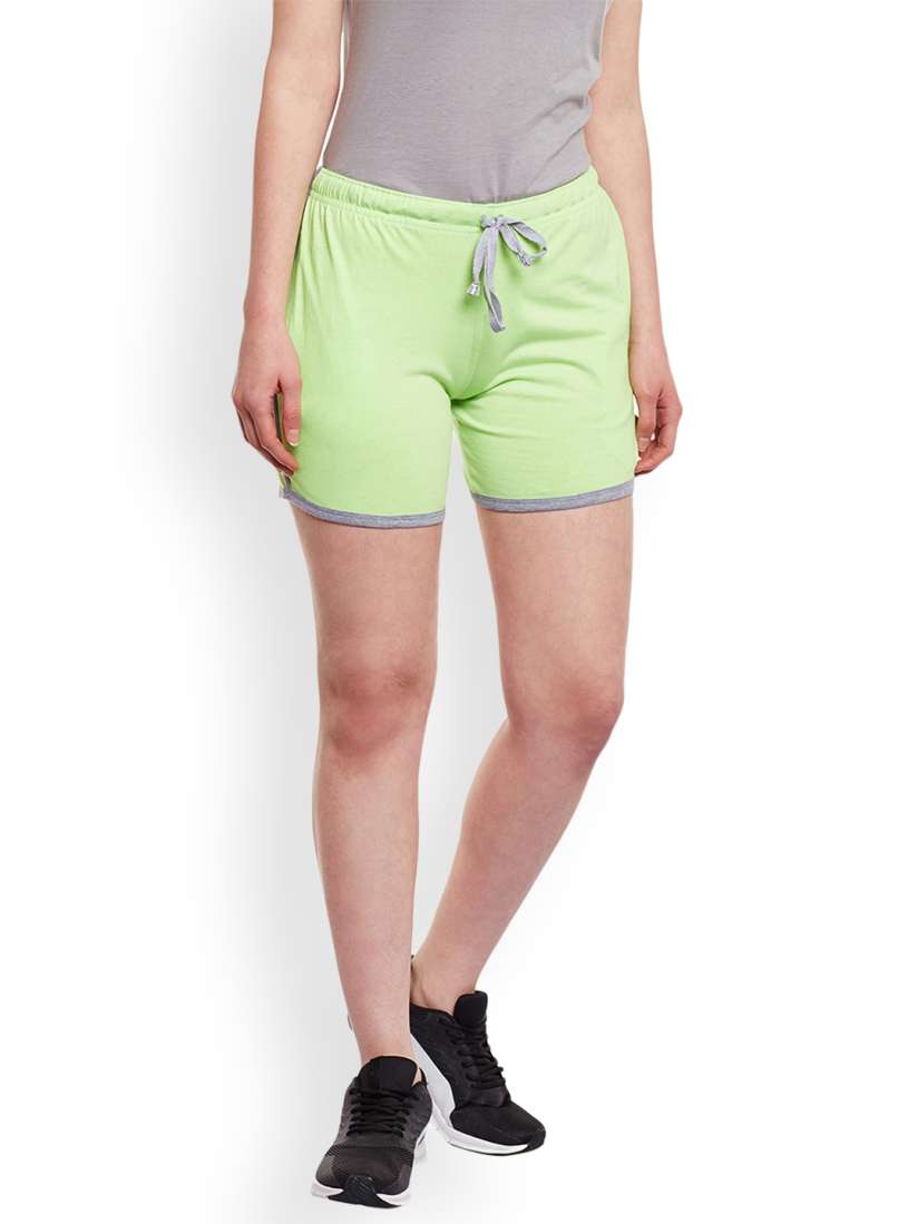 Buy VIMAL JONNEY Women Green Solid Slim Fit Regular Shorts Shorts for Women 6512043 Myntra